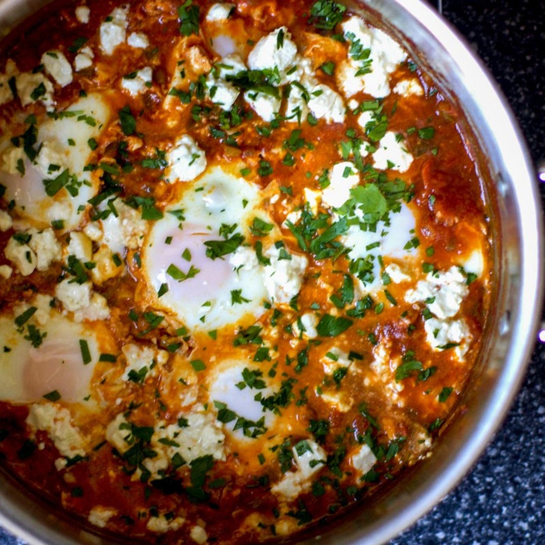 Shakshuka (Eggs Poached in Spicy Tomato Sauce)