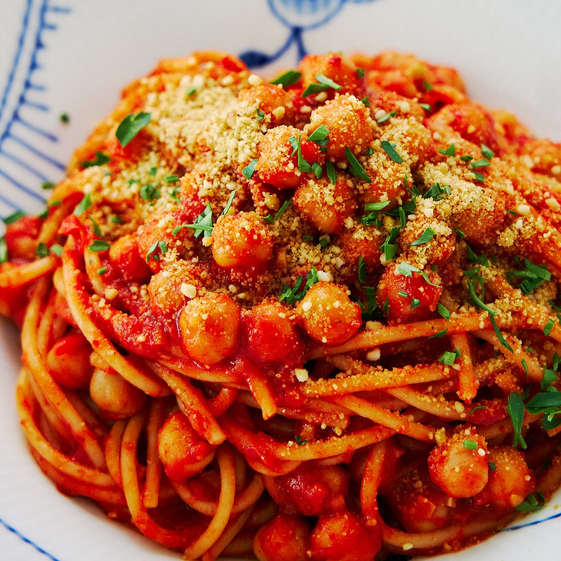 BEST Chickpea Spaghetti