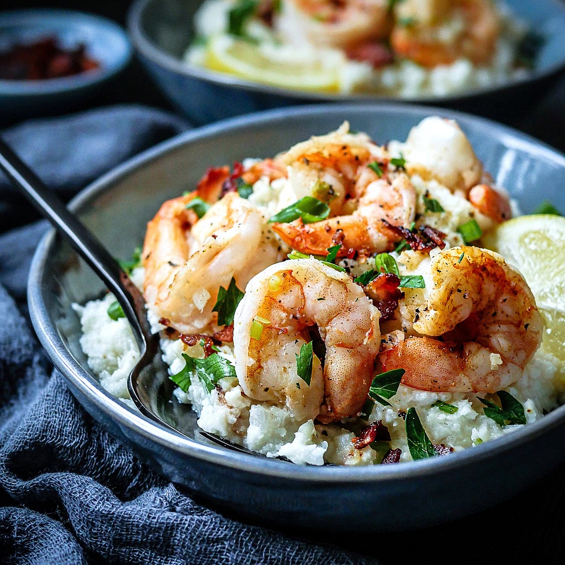Whole30 Shrimp Stir-Fry over Cauliflower Grits from The Whole30 Fast & Easy Cookbook