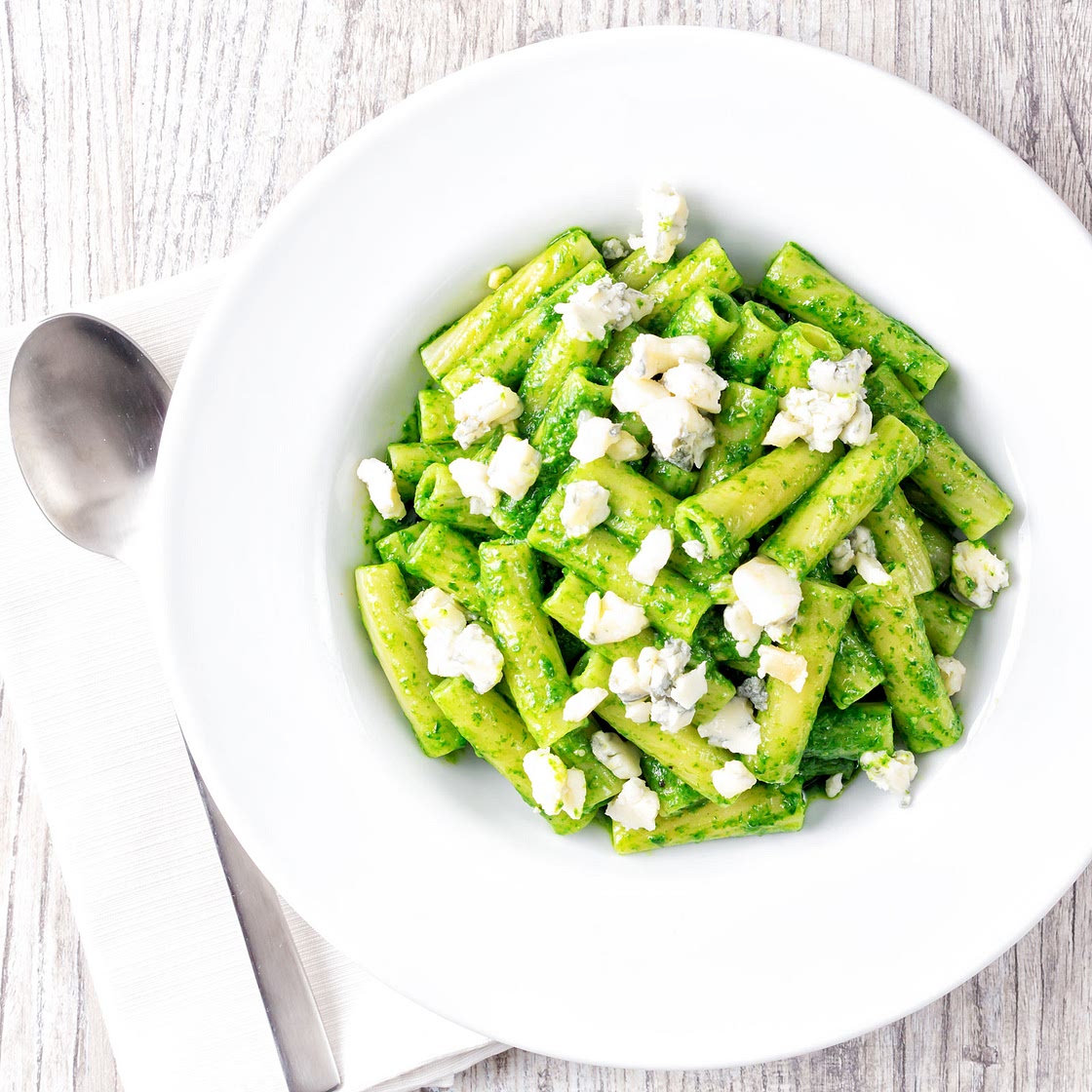 Wild Garlic Pesto Pasta Recipe with Gorgonzola Cheese