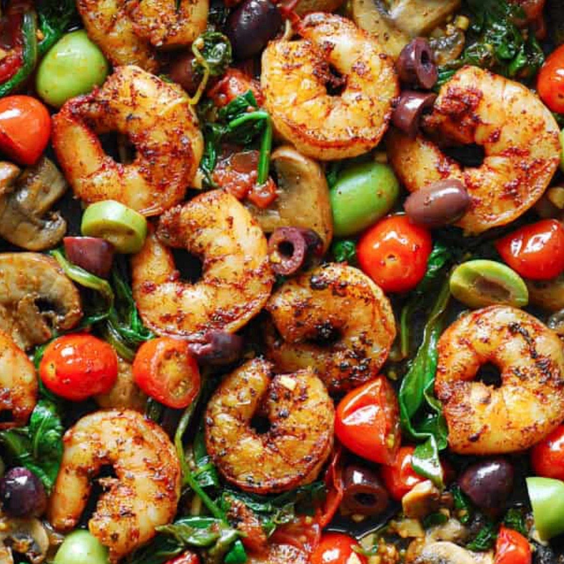 Mediterranean shrimp and quinoa