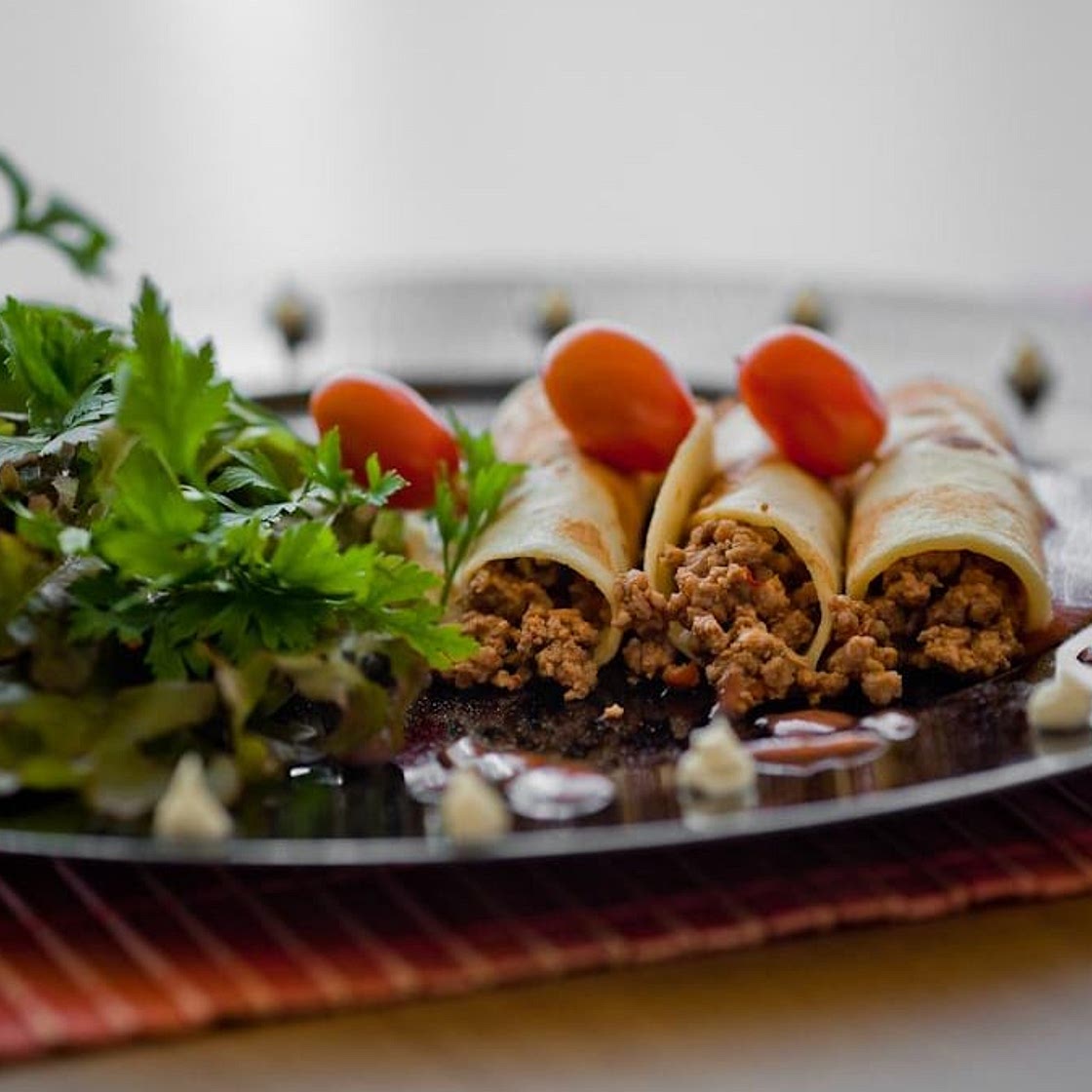 Panqueca de molho à bolonhesa