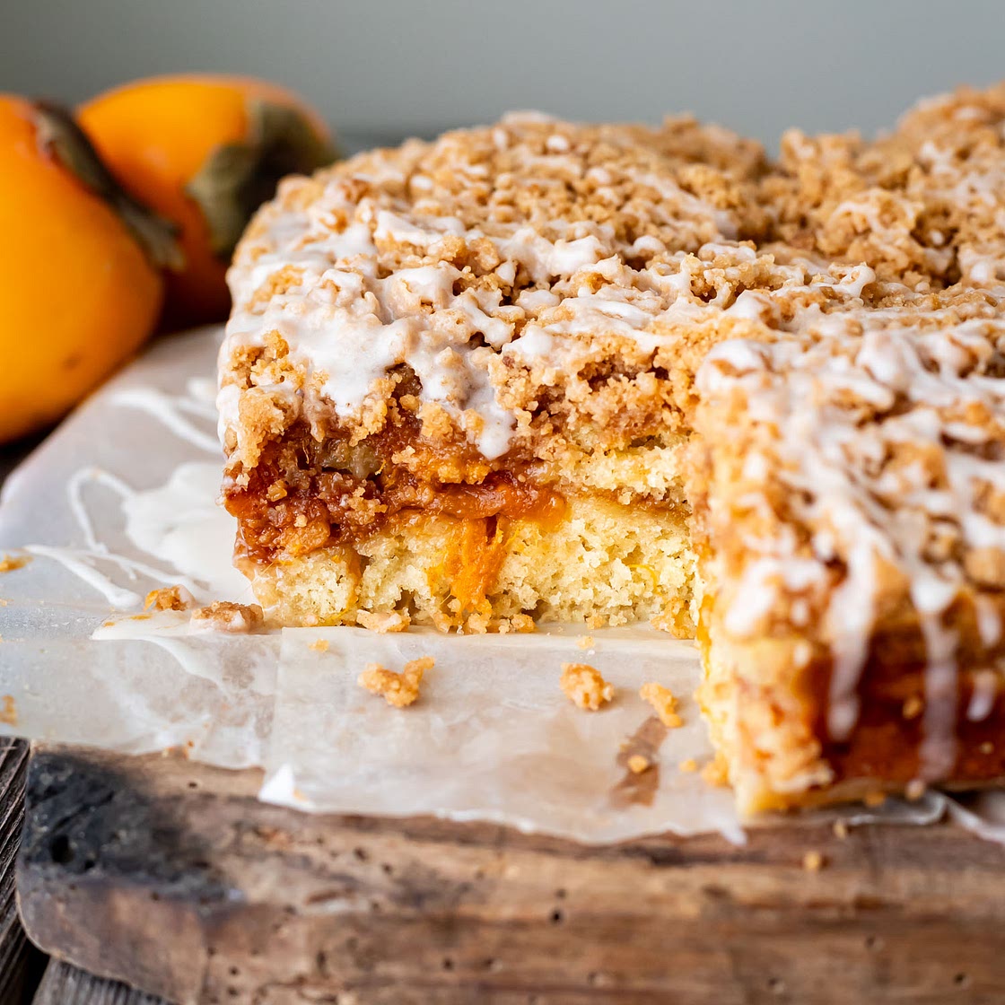 Persimmon Streusel Coffee Cake