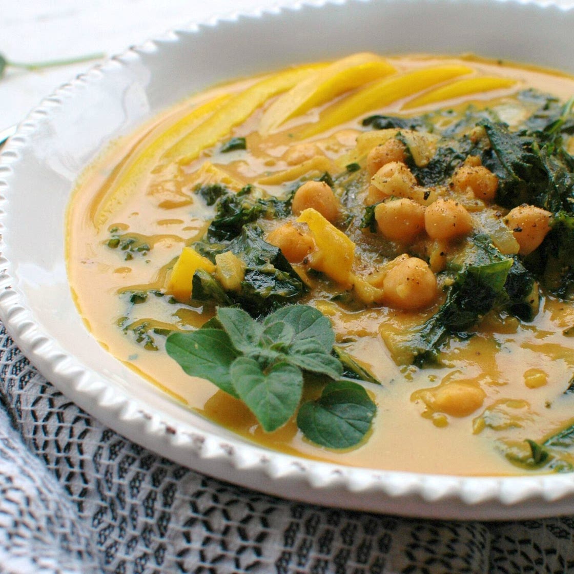 Pumpkin, Kale, and Chickpea Curry