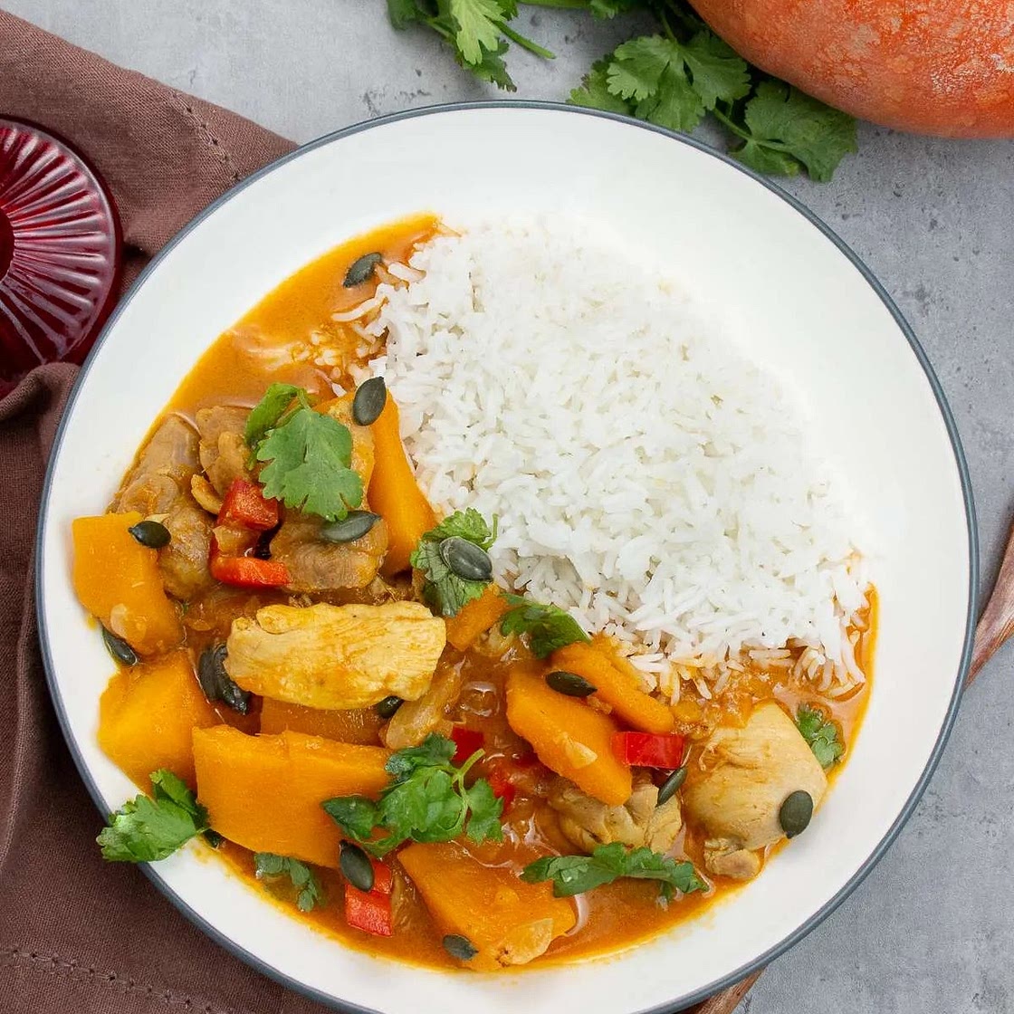 Red Kuri Squash and Chicken Curry