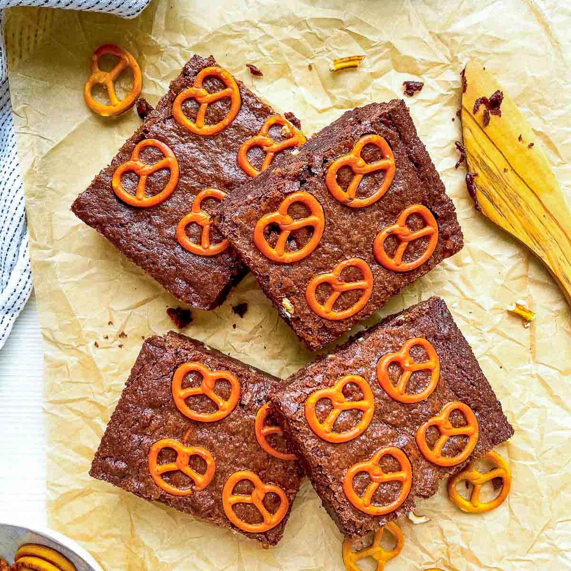 Salted Pretzel Brownies