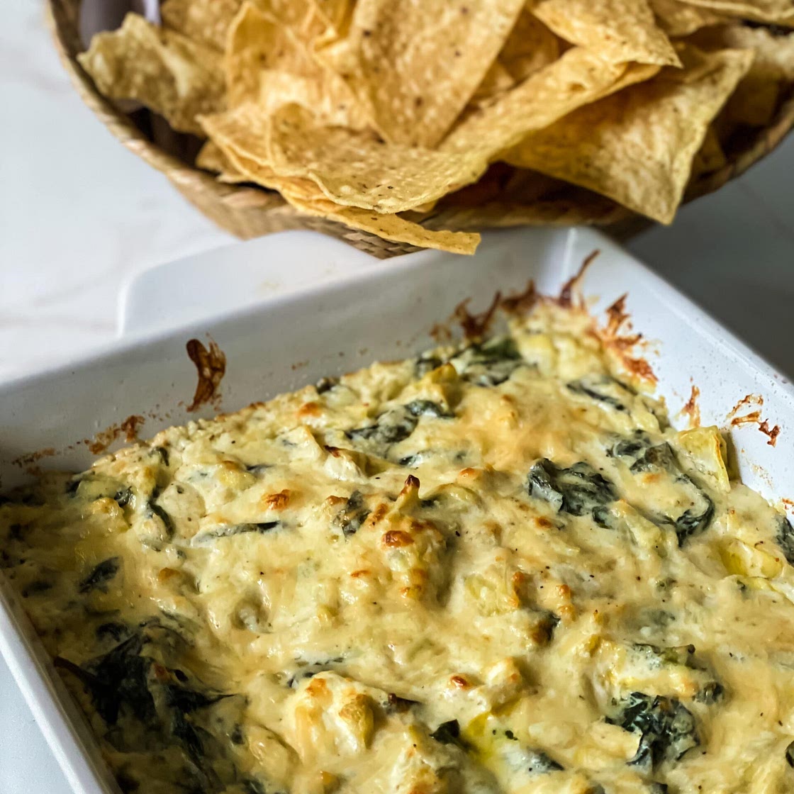 Gluten Free Oven Baked Spinach Artichoke Dip
