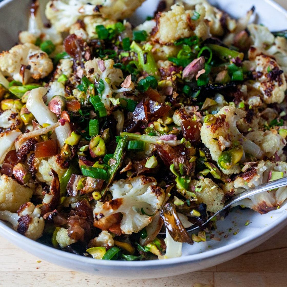 Cauliflower Salad with Dates and Pistachios