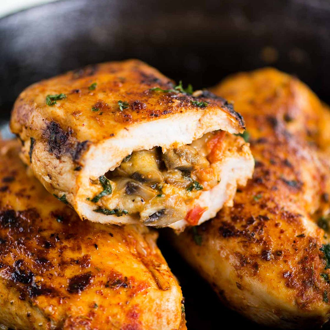 Mushroom Stuffed Chicken breast