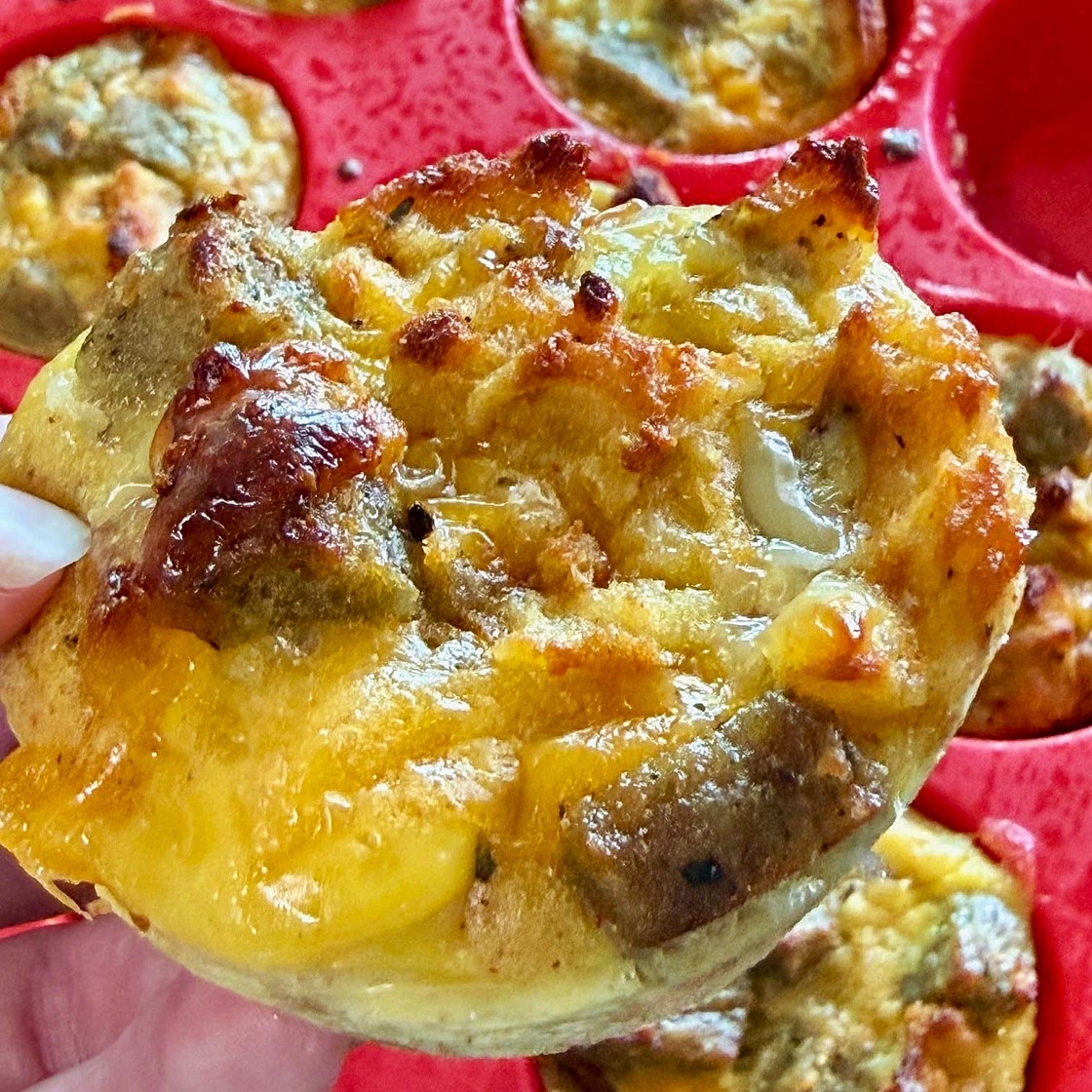 High Protein Chicken and Waffle Bites