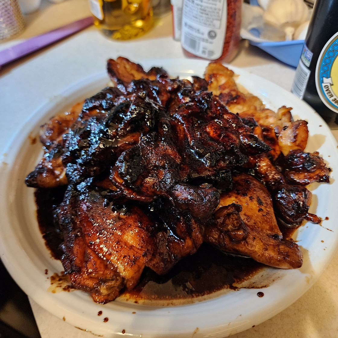 Sweet and Spicy Glazed Chicken Thighs