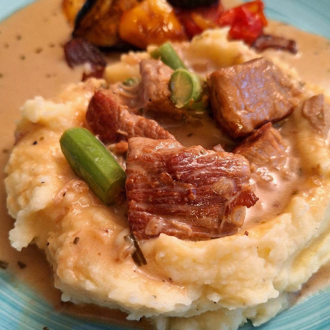 Kalbsragout mit Spargeln