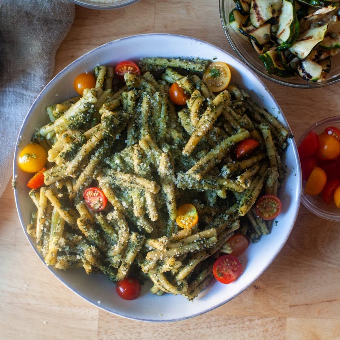 Pasta with Pesto Genovese (Basil Pesto)