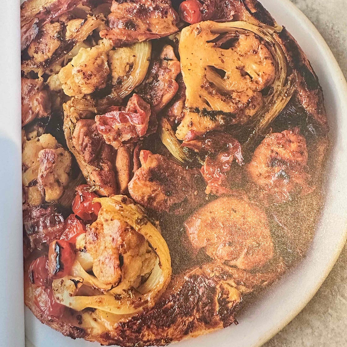 Cauliflower chicken pot pie