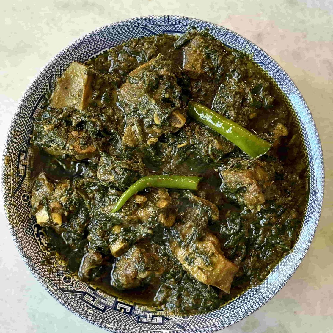 One Pot Palak Gosht | Mutton Spinach