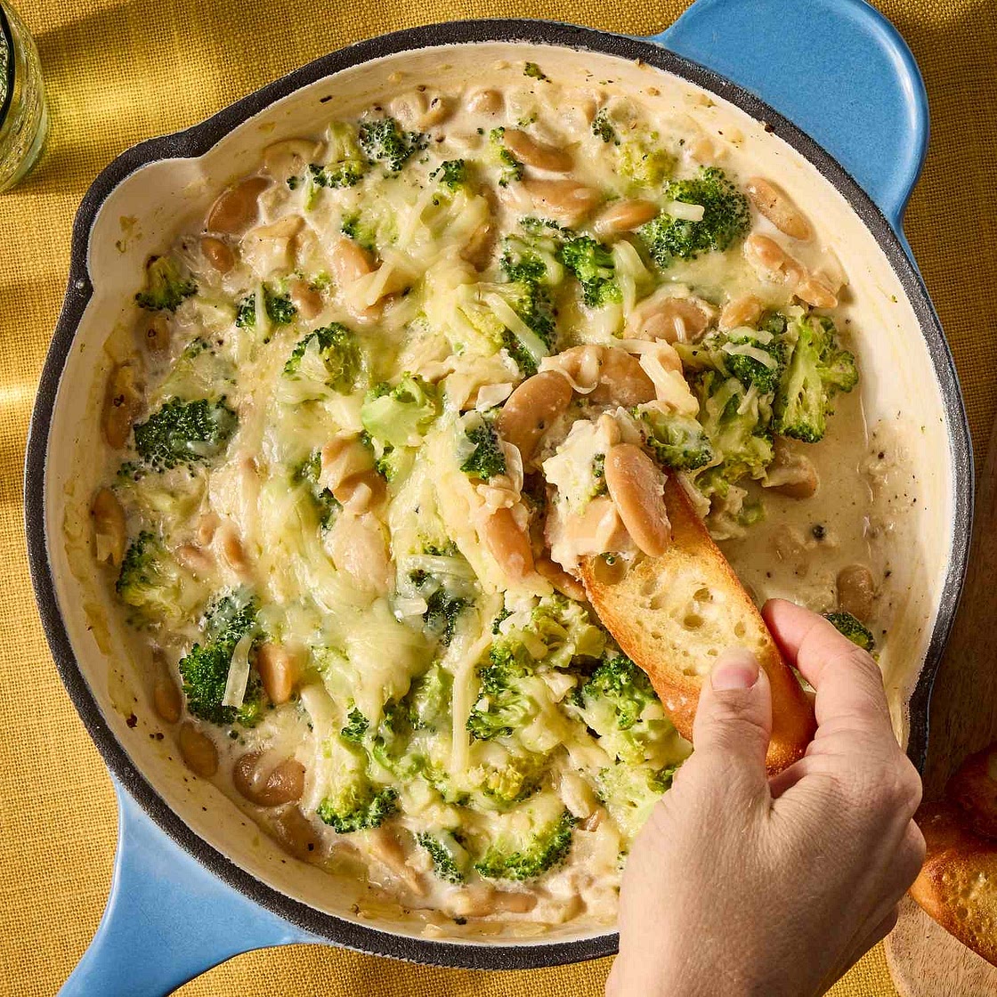 Savory Broccoli-Cheddar Butter Beans