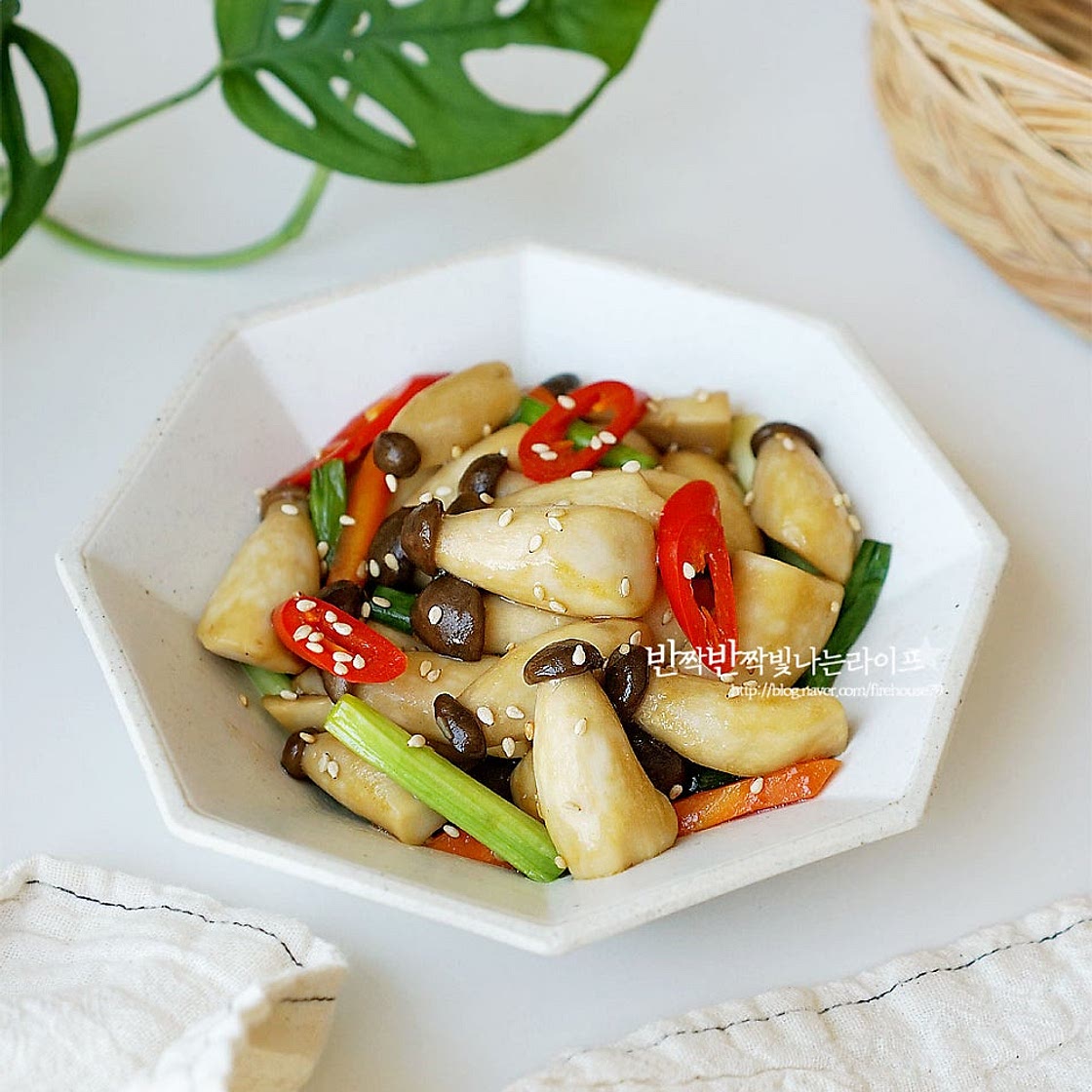 미니 새송이버섯볶음 만드는 법 꼬마 새송이버섯요리 굴소스 버섯볶음