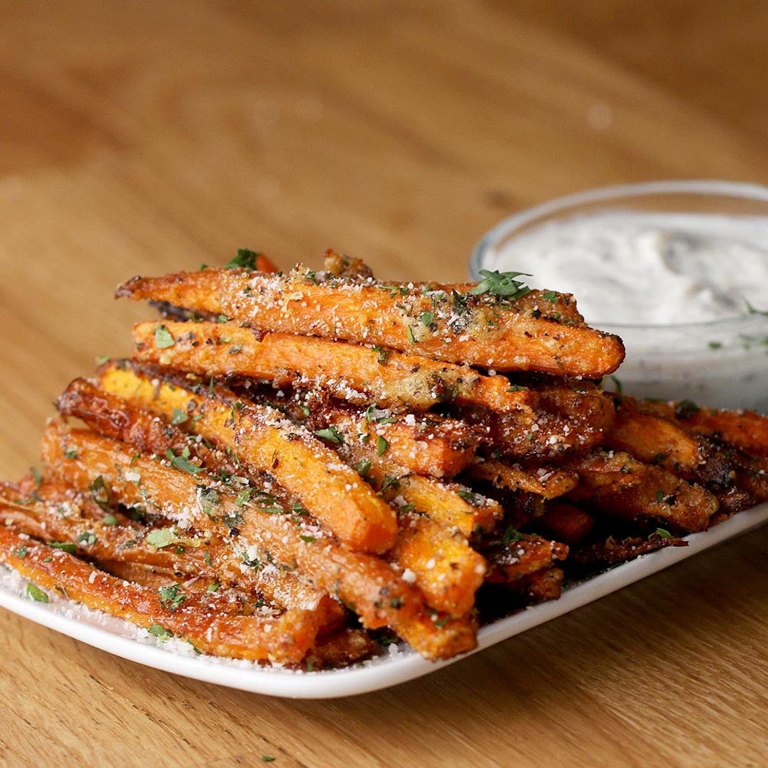 Garlic Parmesan Baked Carrot Fries Recipe by Tasty