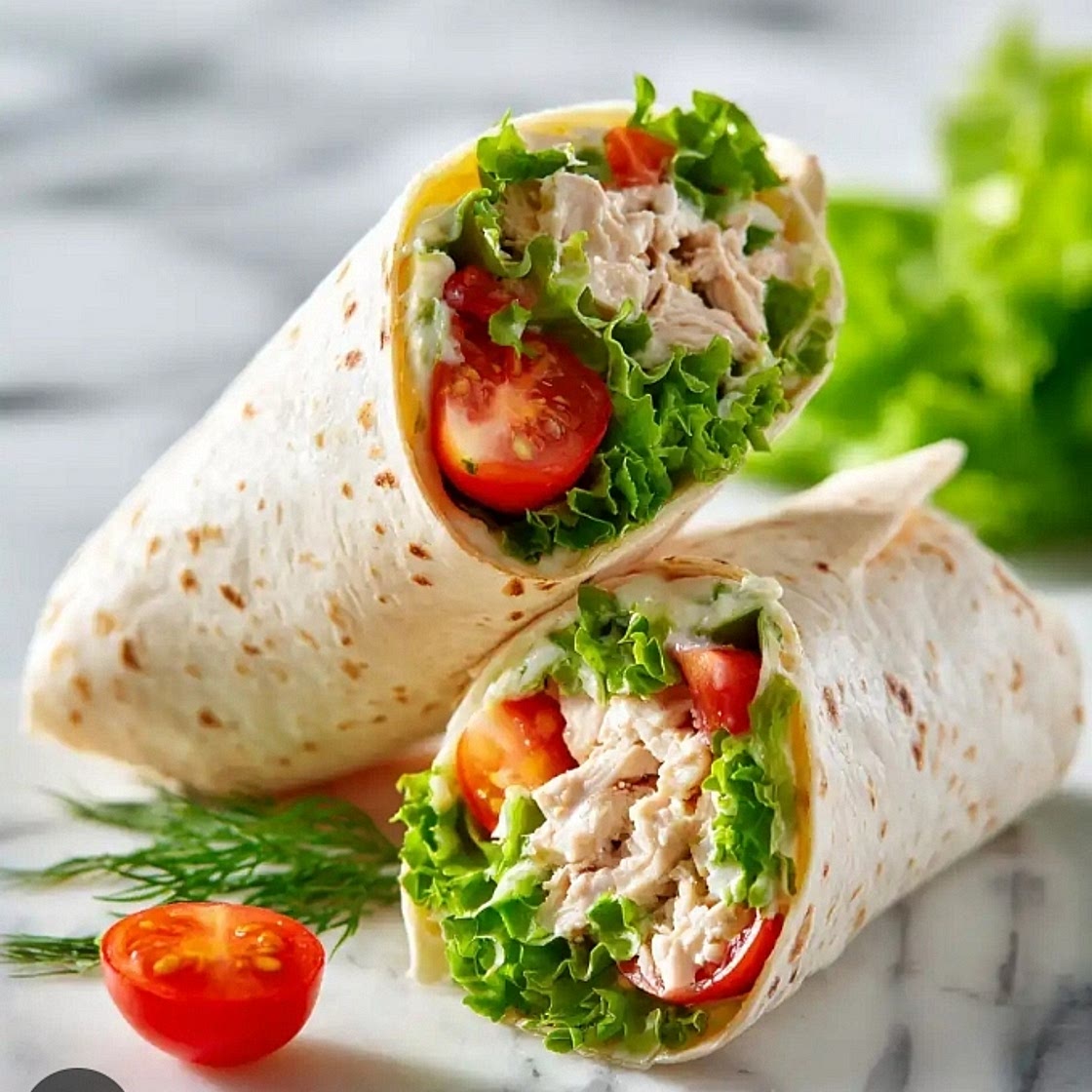 Wrap au poulet frais