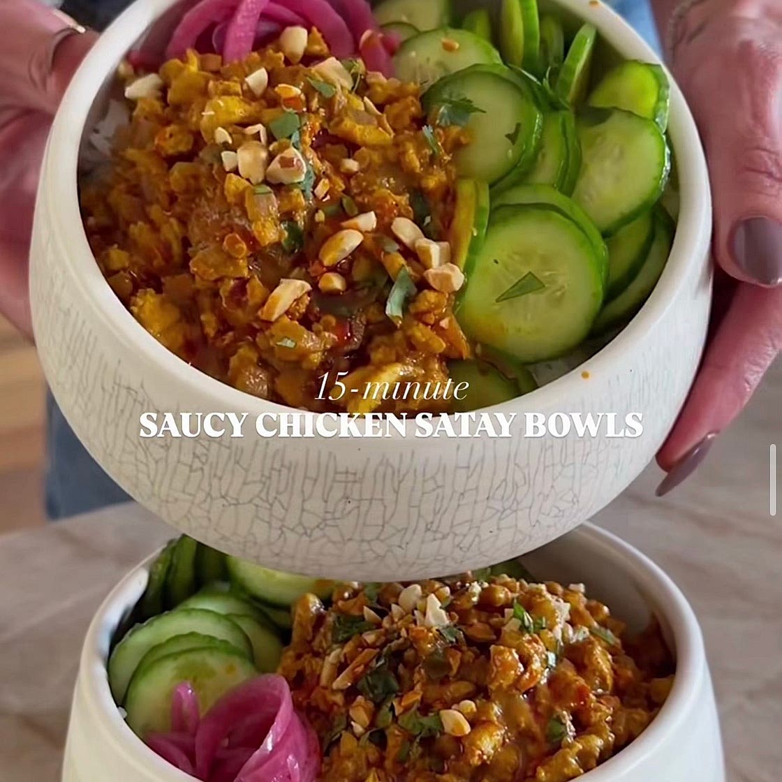 Chicken satay bowl