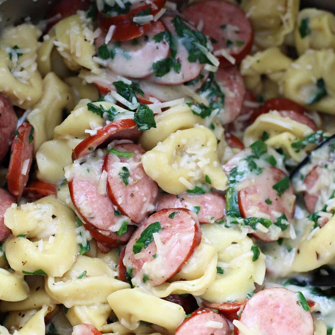 Instant Pot Cheesy Beef Tortellini