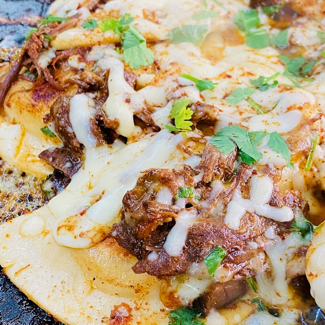 Blackstone Birria Loaded Pierogies