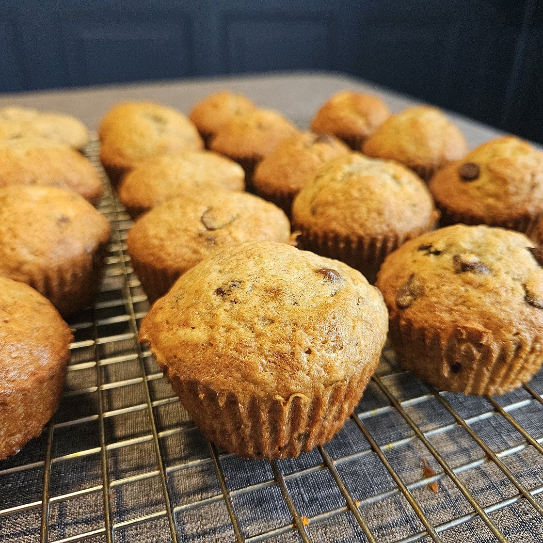Nana's Banana Chocolate Chip Muffins