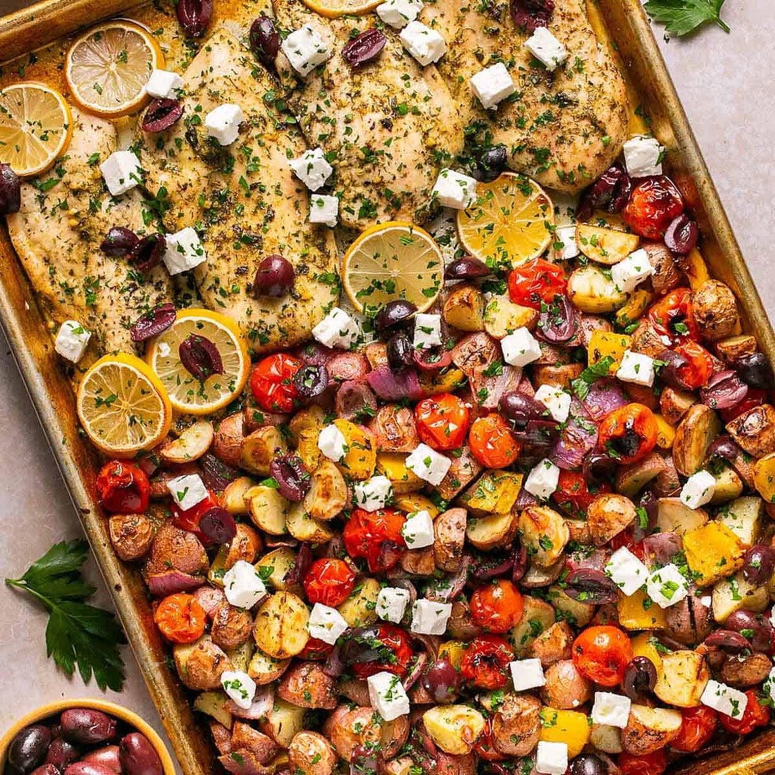 Sheet Pan Greek Chicken Recipe