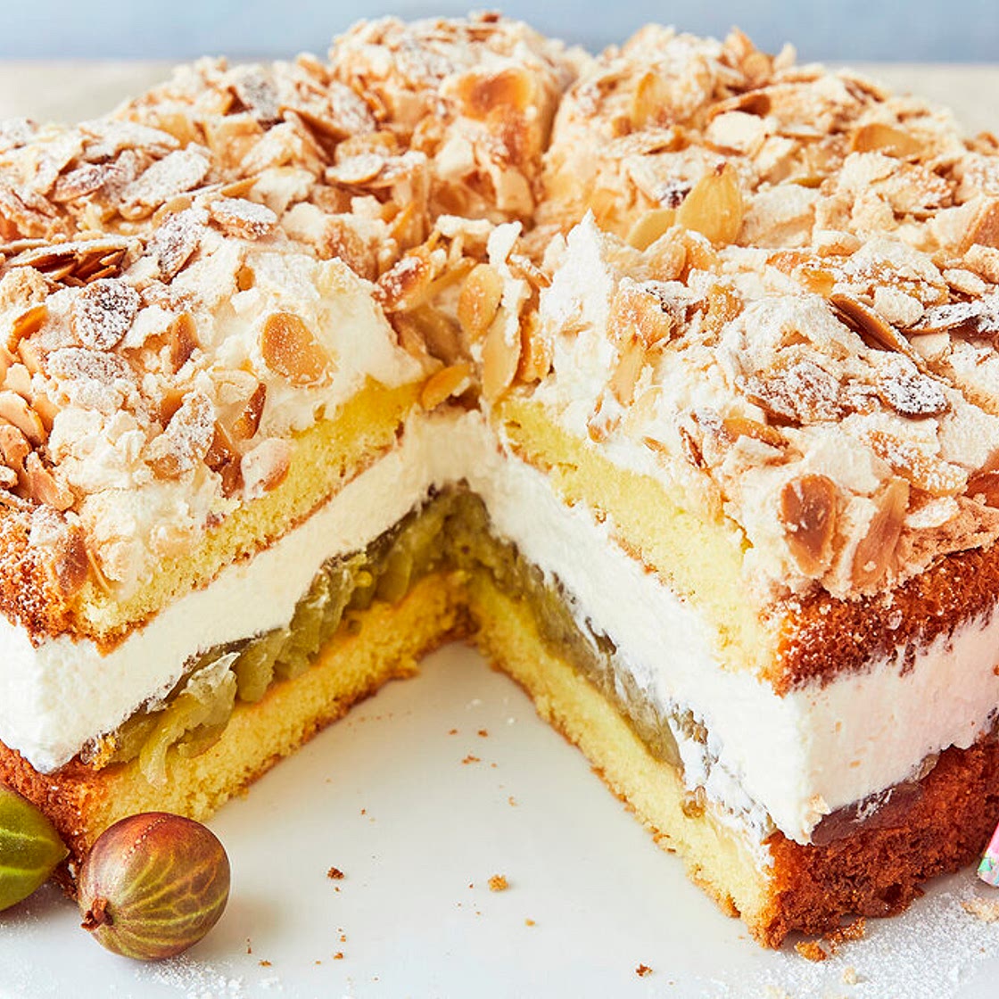 Schwimmbadtorte – Omas Rezept mit Stachelbeeren