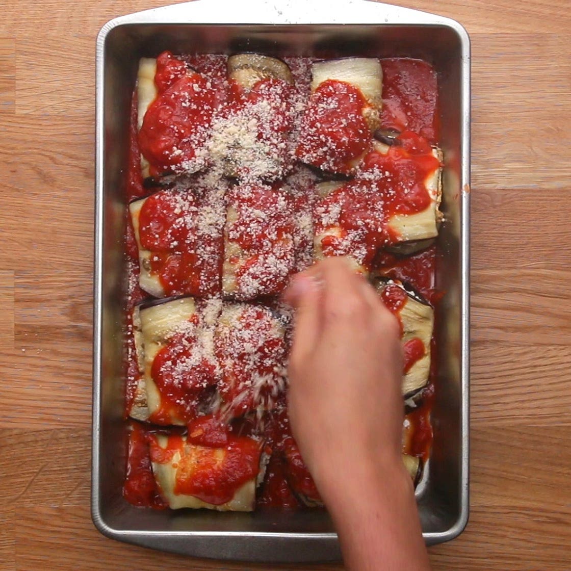 Cheesy Eggplant Roll-Ups Recipe by Tasty