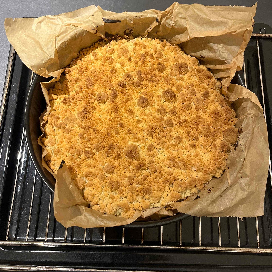 Streuselkuchen mit Pudding