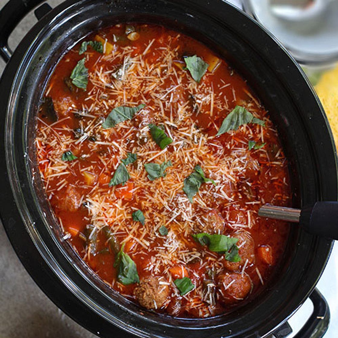 Slow Cooker Meatball Vegetable Soup