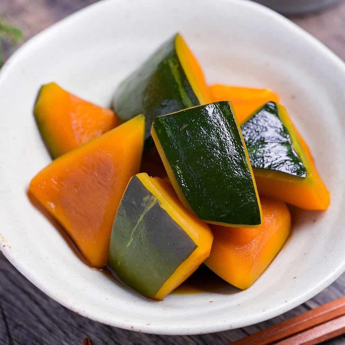 Kabocha no Nimono (Japanese Simmered Pumpkin)