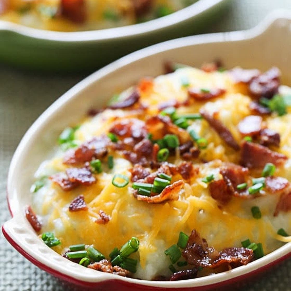 Loaded Cauliflower "Mash" Bake