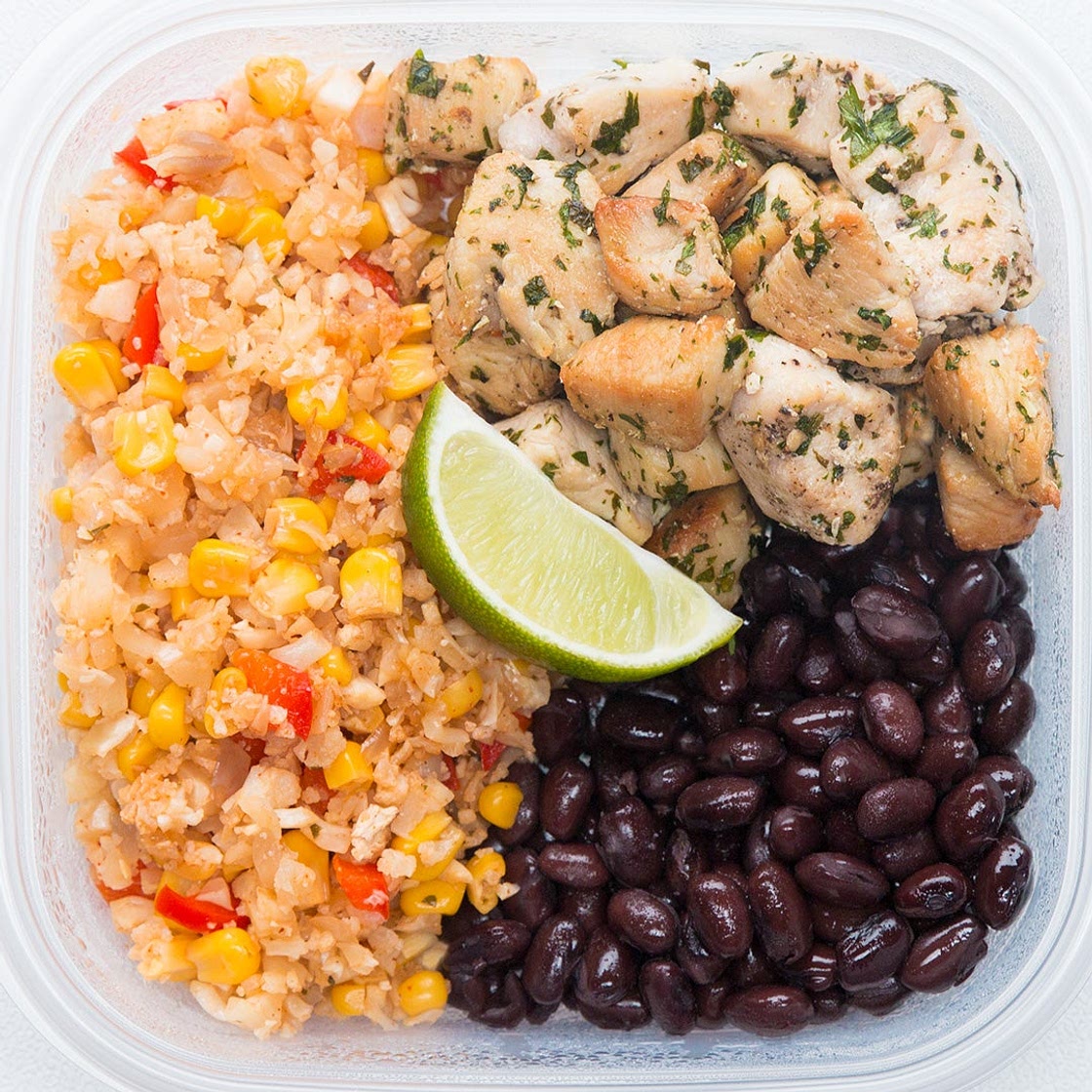Cilantro Lime Chicken & Veggie Rice Meal Prep Recipe by Tasty