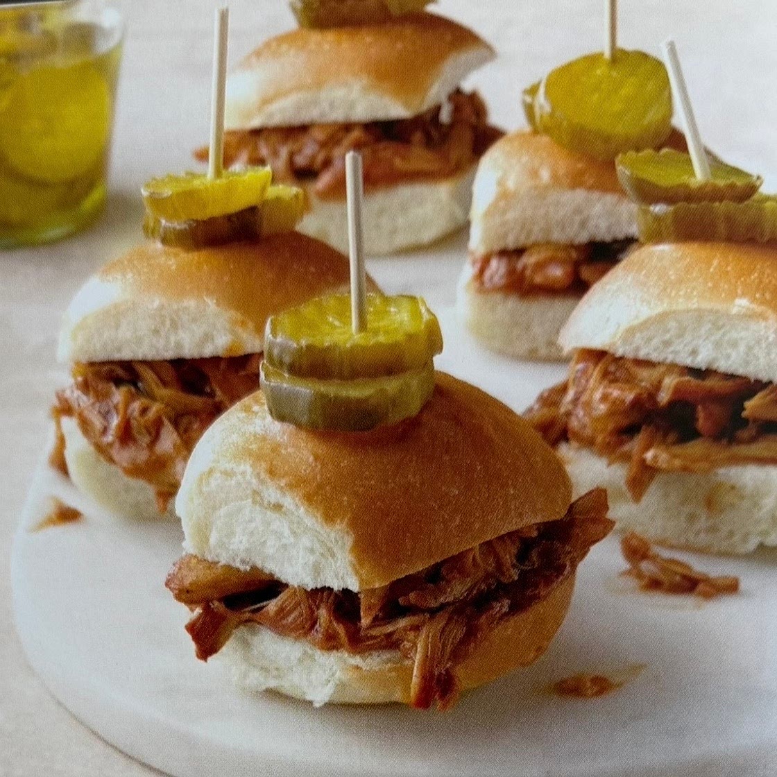 Slow cooker honey and ale pulled chicken sliders 