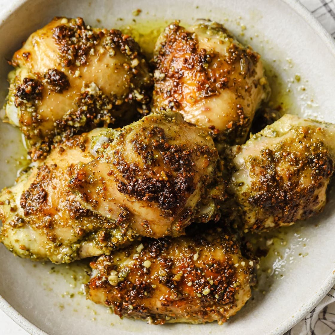 Pesto Chicken Thighs
