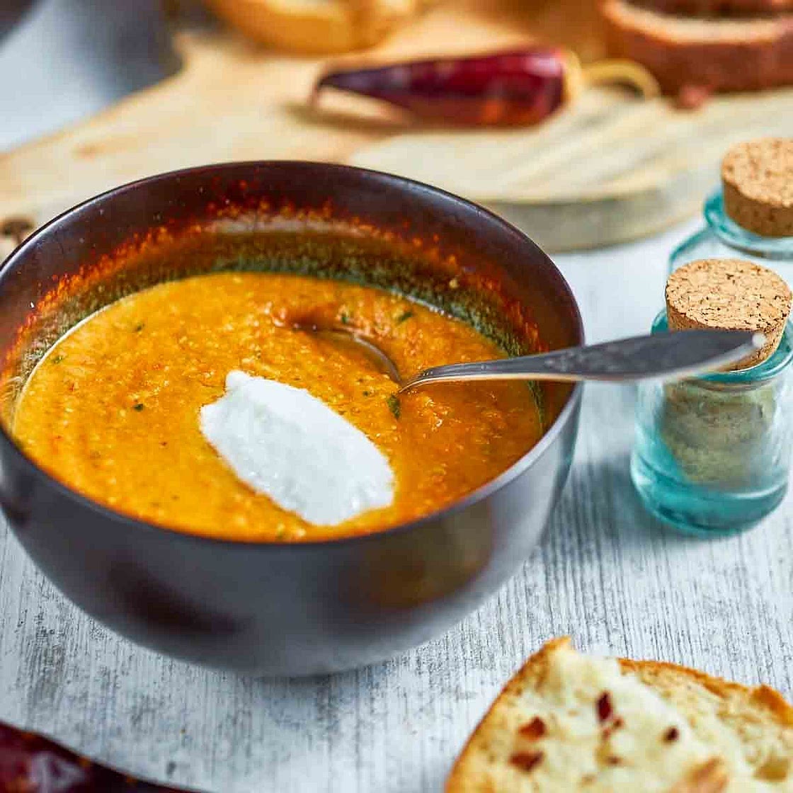 Spiced Carrot Lentil Soup