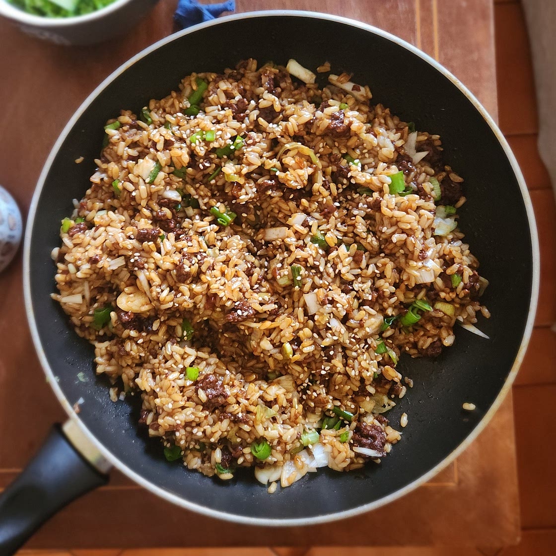 Korean Ground Beef and Rice Bowls