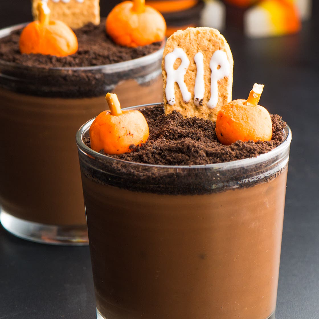 Vegan Halloween Pudding Cups