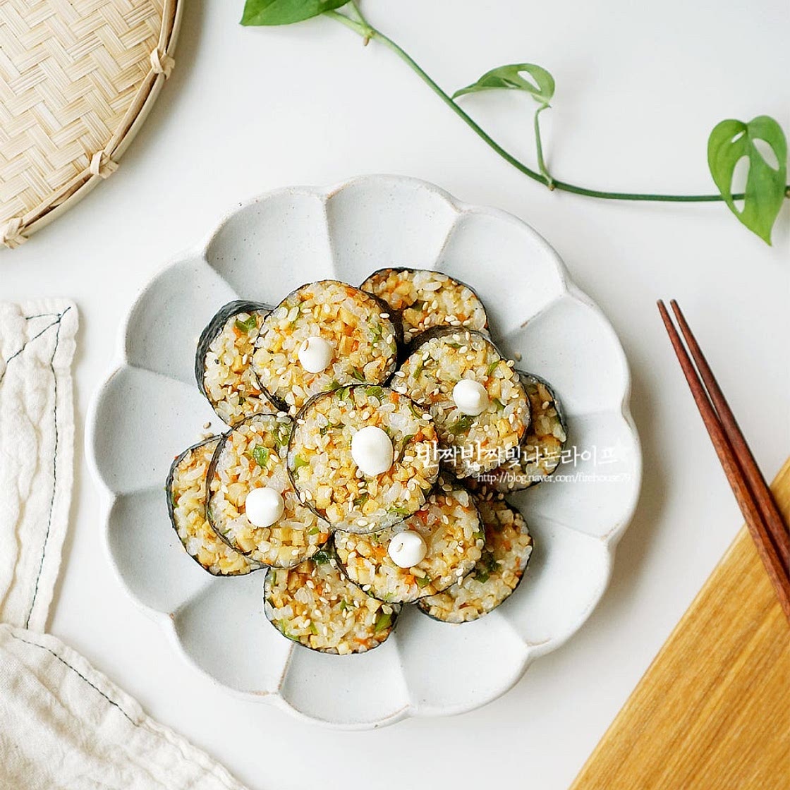 진주 땡초김밥 만들기 청양고추 김밥 요리 매운 어묵김밥