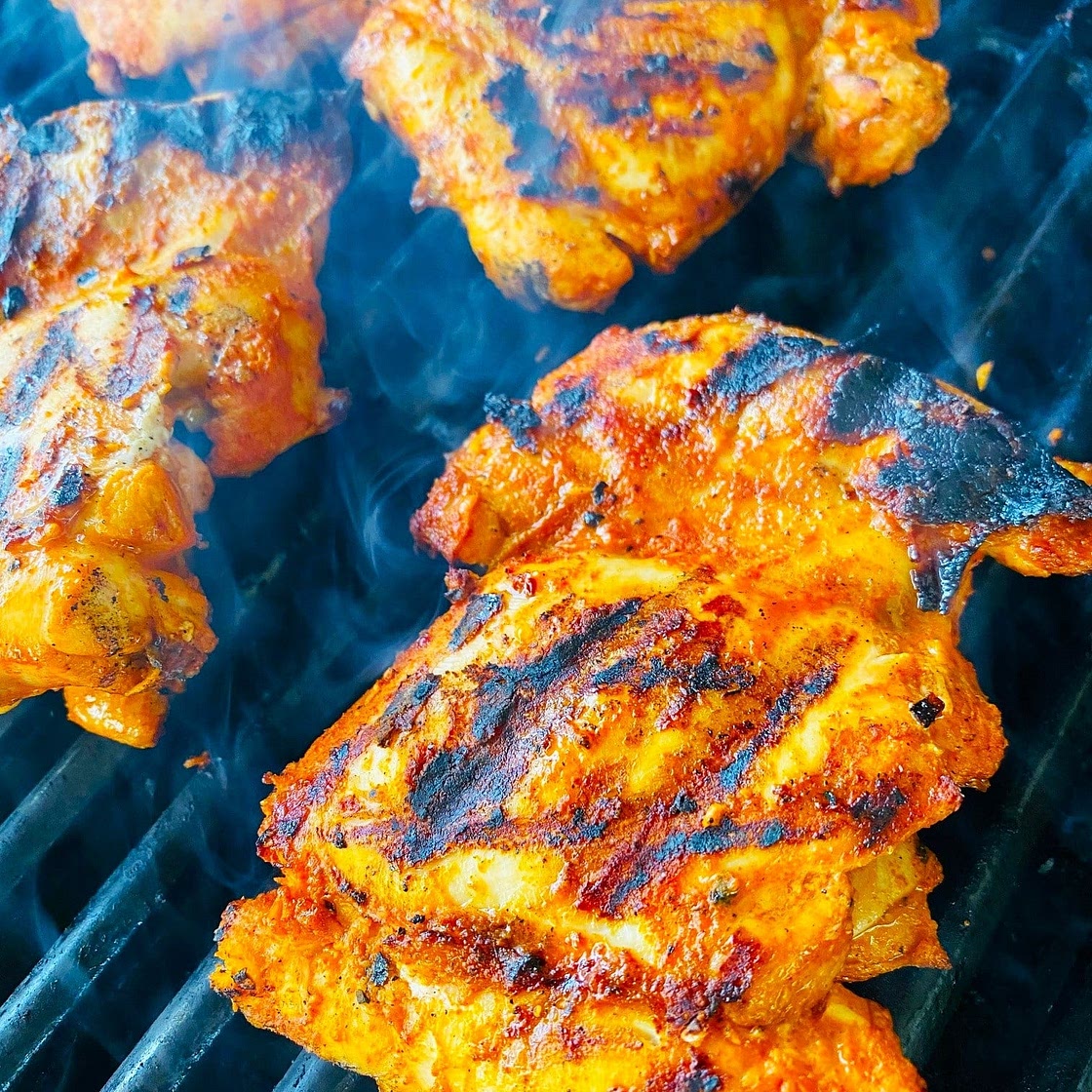Grilled Buffalo Chicken Thighs