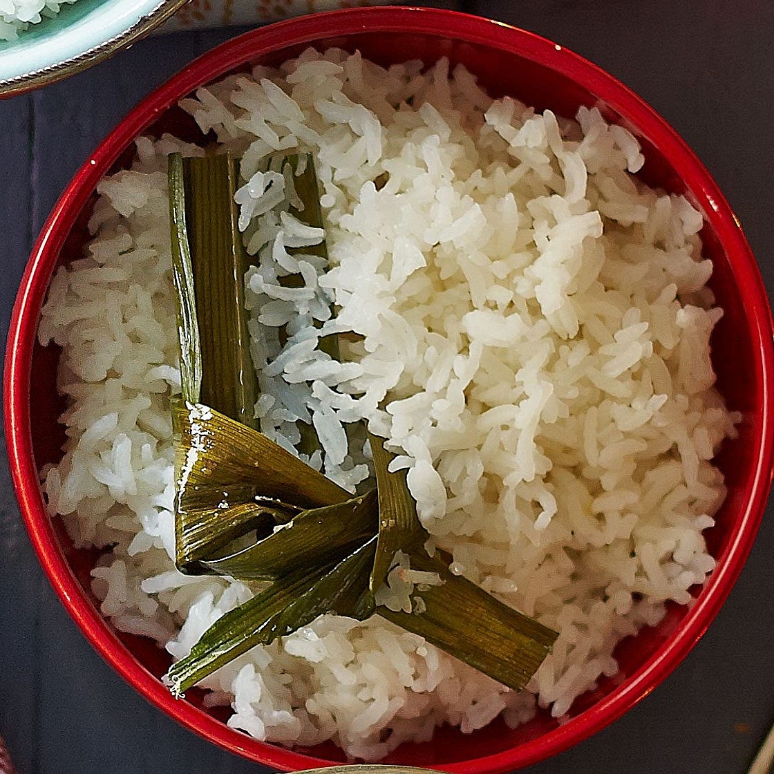 Pandan-scented steamed rice