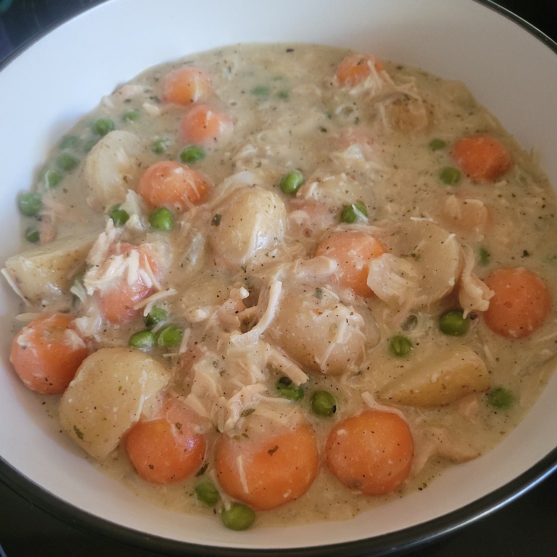 Slow Cooker Garlic Parmesan Chicken Stew