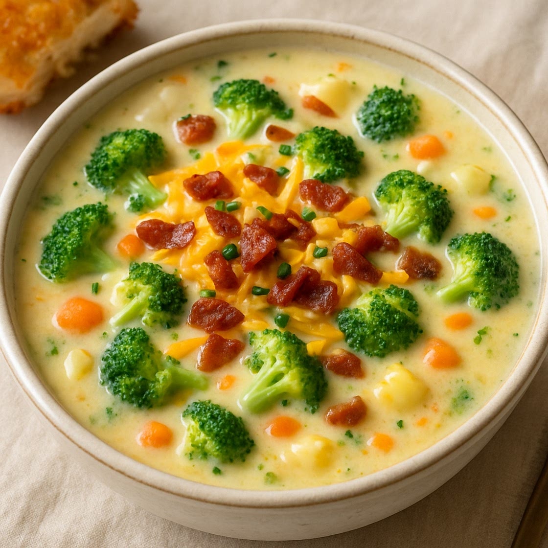 LOADED BROCCOLI-CHEESE POTATO CHOWDER