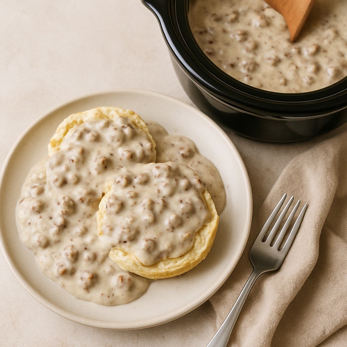Crockpot Sausage Gravy (Beginner-Friendly + Step-by-Step Cues)