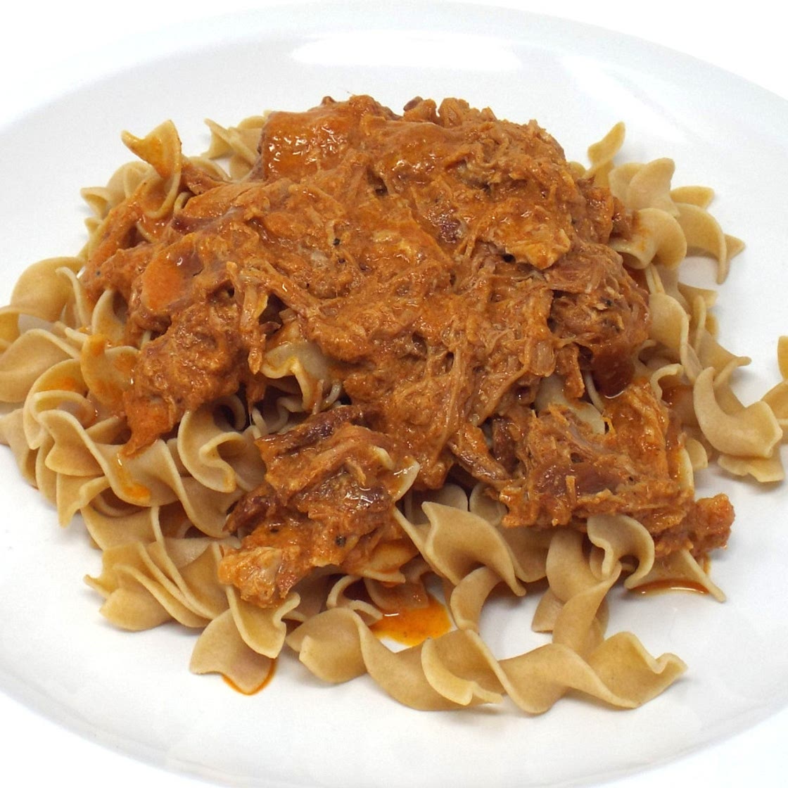 Slow Cooker Pulled Pork Stroganoff