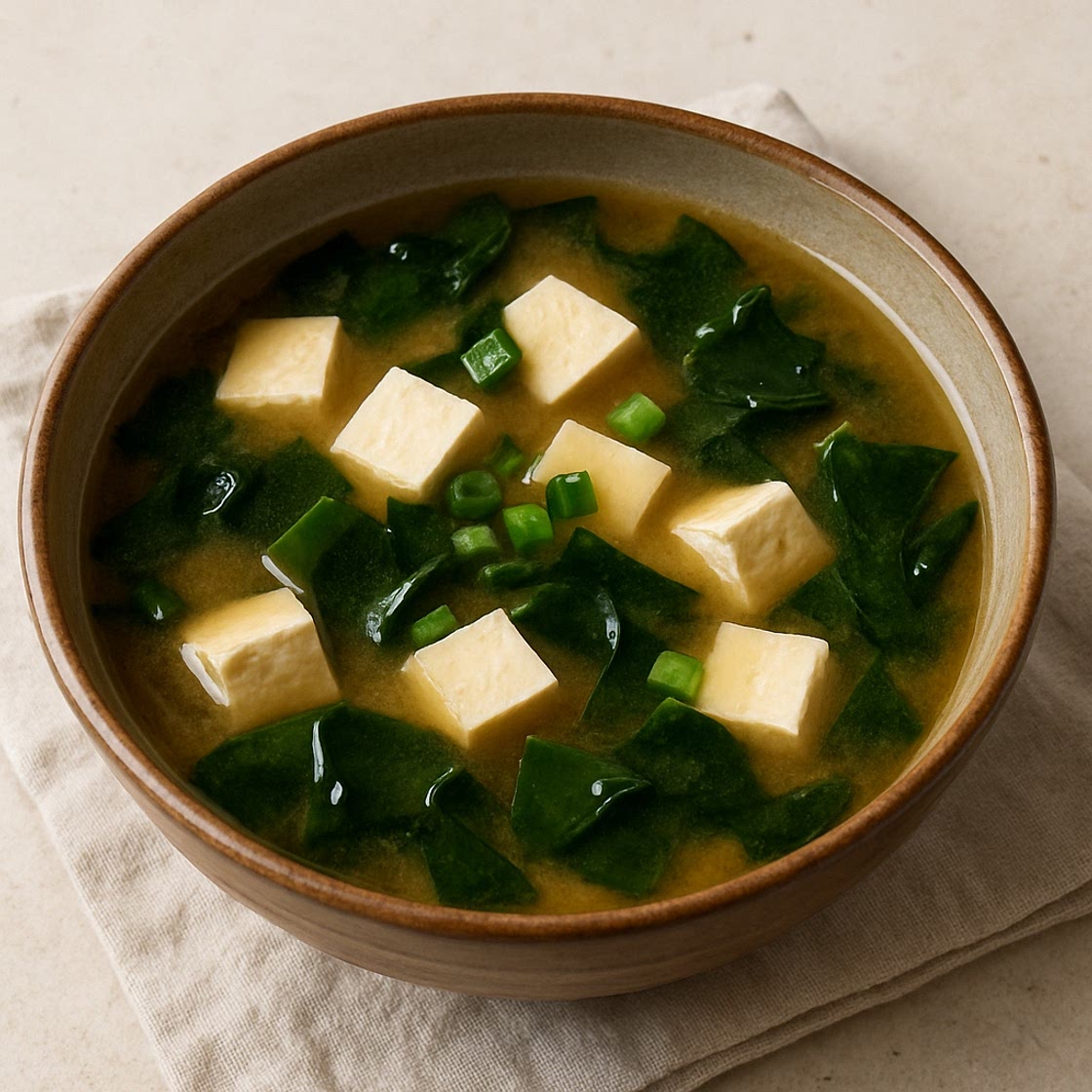 Homemade Miso Soup with Tofu