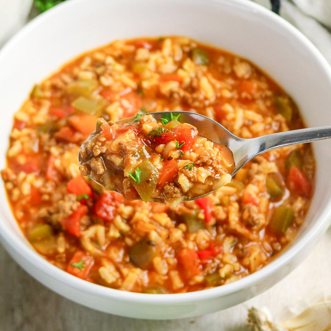 Homemade Stuffed Pepper Soup Recipe