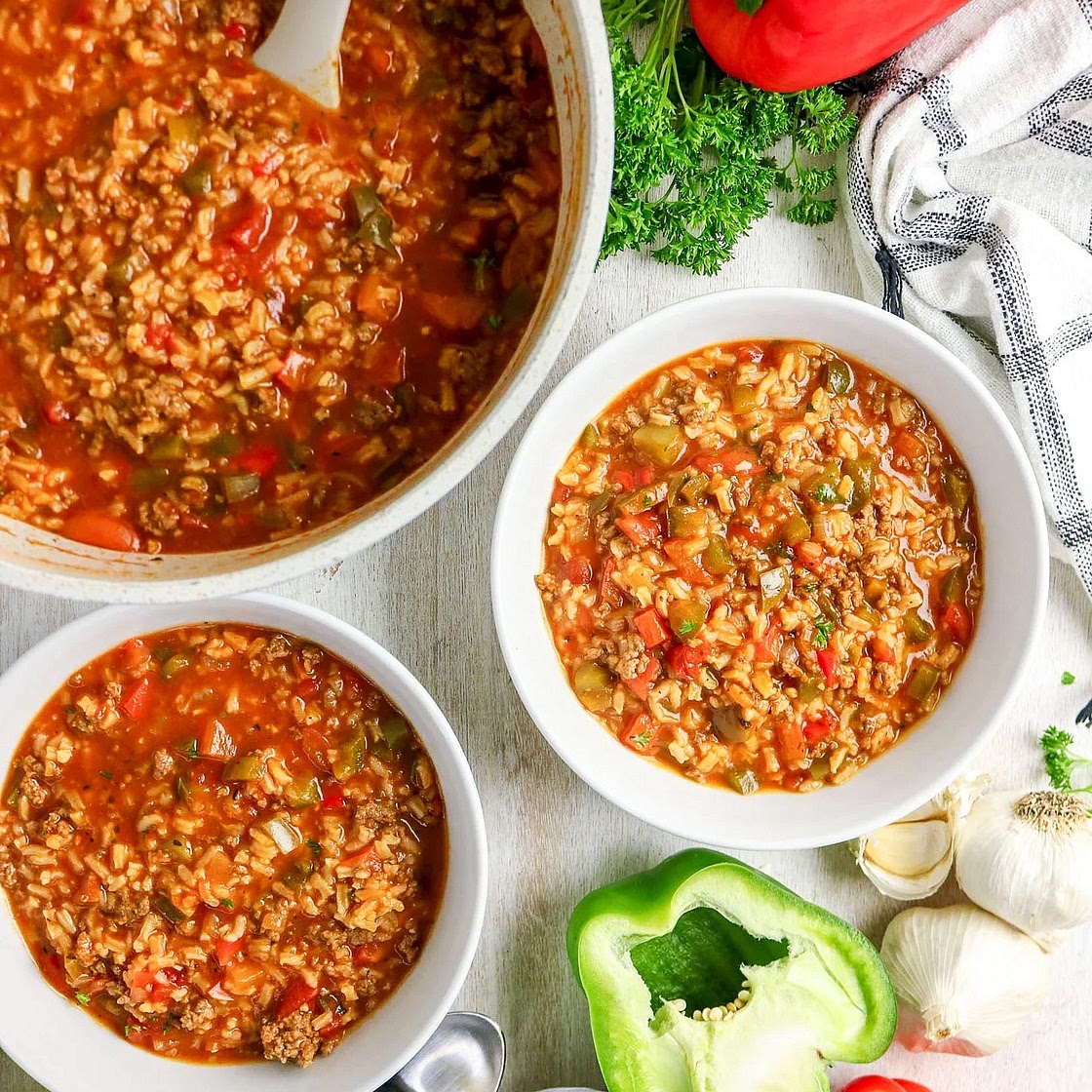 Homemade Stuffed Pepper Soup Recipe